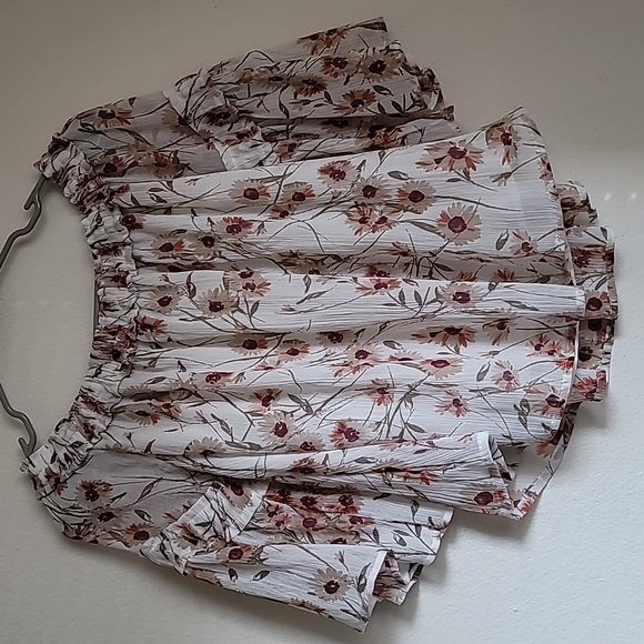 Women's Lucky Brand Floral Off Shoulder Top XS - Picture 6 of 11